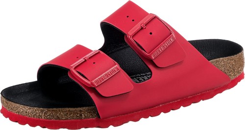 Pre-owned Birkenstock Arizona Bs Adult Mules Red, Red, 5 Us Sz_4 Narrow_red