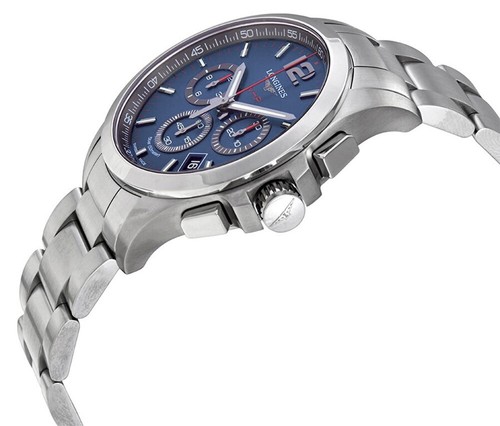 Pre-owned Longines Conquest V.h.p. Chronograph Steel Date Quartz Mens Watch L3.717.4.96.6