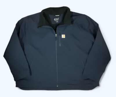Carhartt Jacket Navy Blue (0J2199-M) Men s Rain Defender Fleece Lined Jacket 5XL
