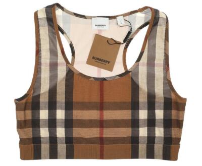

НОВЫЙ Бюстгальтер DALBY В КОРИЧНЕВУЮ КЛЕТКУ BURBERRY ТОП  БОЛЬШОЙ, Brown
