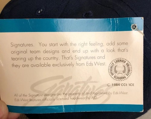 Deadstock VTG 1984 GEORGETOWN HOYAS Sz: 6 7/8 Fitted Hat EDS WEST Signatures NWT