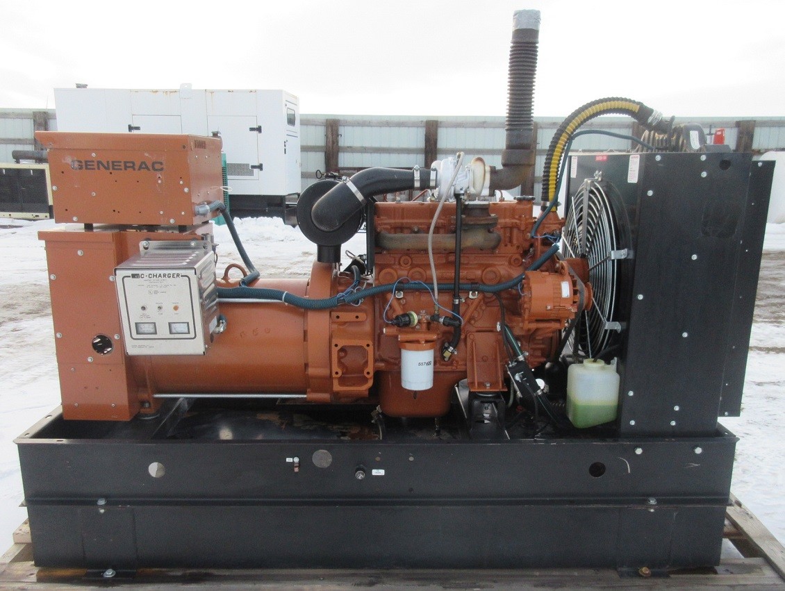 50 kw Generac / Hino Diesel Generator / Genset - Single Phase - Load Bank Tested