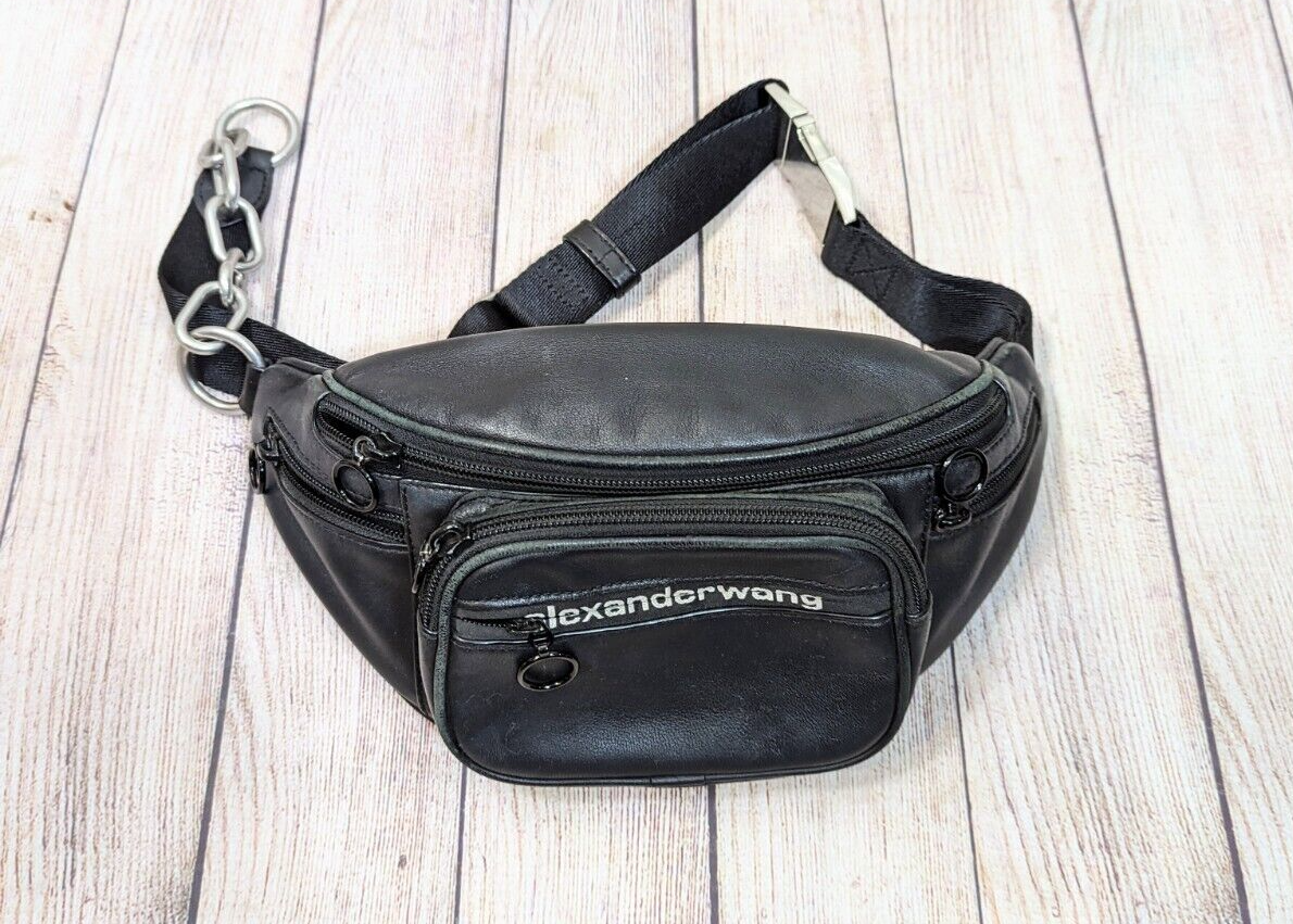 Alexander Wang Attica Soft Fanny Pack Designer Black Leather Alexander Wang Attica Soft Fanny Pack Designer Black Leather
