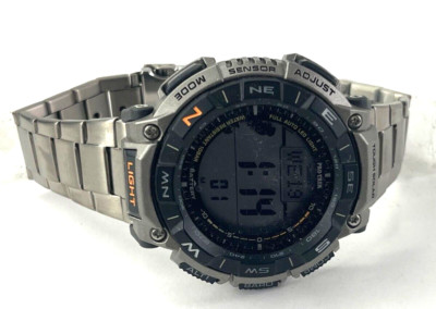 Casio Pro Trek PRG340T-7 Men Digital Altimeter Thermometer Compass Watch READ!!!