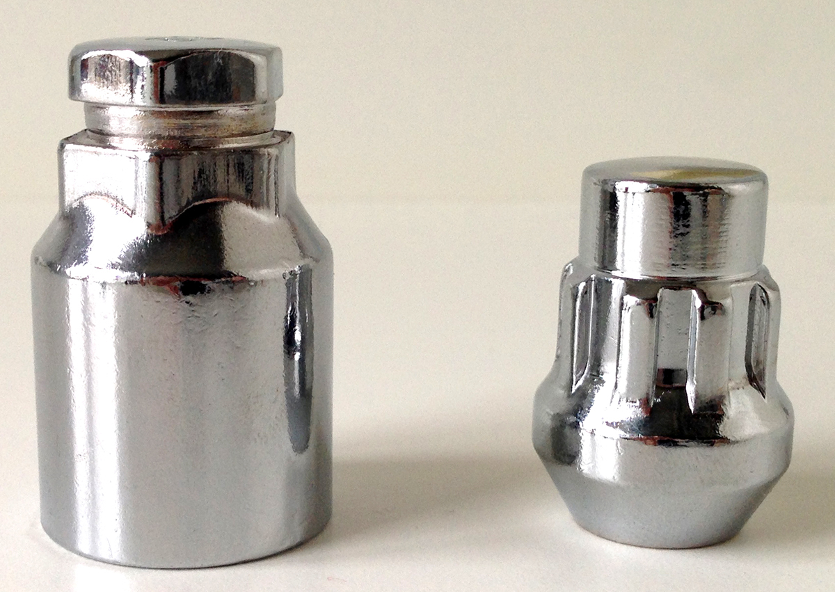 lock nuts. Car wheel locking nut bolts. M12 x 1.5, 19mm Hex, Tapered