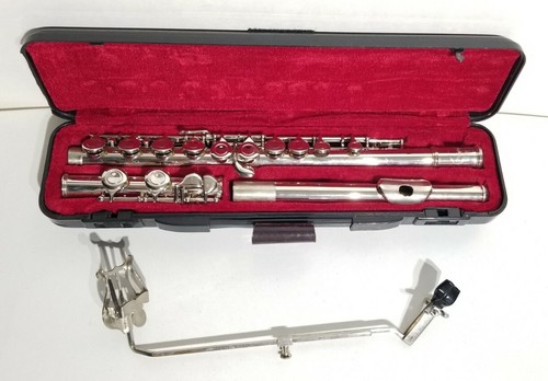 Vintage Bestler Silver Flute With Hard Case & Sheet Music