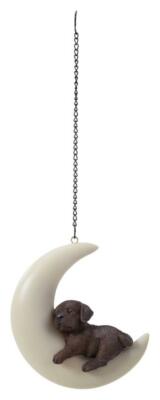 Vivid Arts Hanging Moon Pet Pals Decor Christmas Tree Ornament Pug Kitten Cute