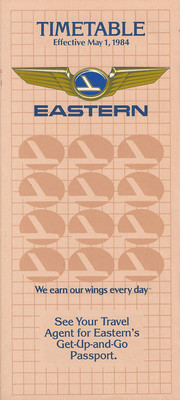 Eastern Airlines system timetable 5/1/84 [308EA] Buy 4+ save 25%