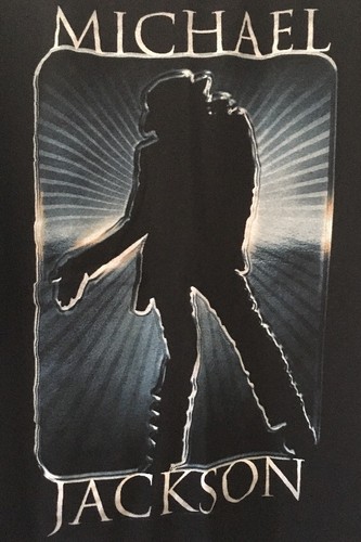 Michael Jackson T-Shirt Black Unisex Large Adult MJ Thriller BAD Dangerous EUC