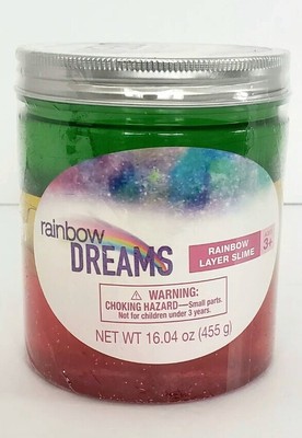 NEW RAINBOW DREAMS LAYER SLIME 16.04oz 455g AGES 3+ COLORS RED,YELLOW,GREEN (29)