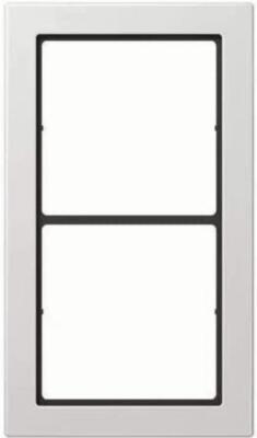 Jung Rahmen FD982LG - 2fach, Waagerechte und Senkrechte, Thermoplast, IP44, Grau