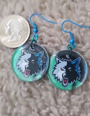 Minnesota Timberwolves Handmade Earrings 1 pair. 