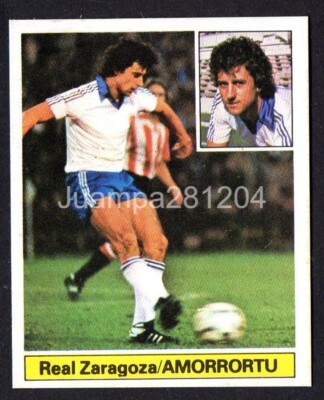 AMORRORTU - REAL ZARAGOZA 1981-82 CROMO ESTE PANINI LIGA 81/82 RECUPERADO