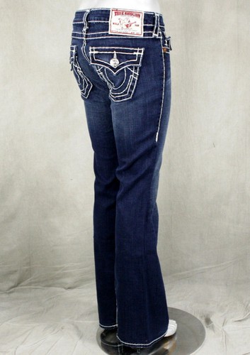 Pre-owned True Religion Jeans Women's Joey Super T Dusty Skies Dark Wash Flare 10503nbt2
