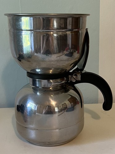 Vintage Stainless Steel Nicro Vacuum  Drip Coffee Pot