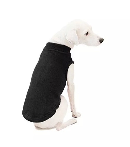 Gooby Pullover Dog Fleece Vest for Small Dogs Black Large