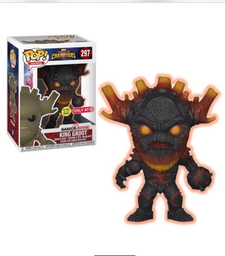 FUNKO POP Glow In Dark KING GROOT #297 EXCLUSIVE Marvel