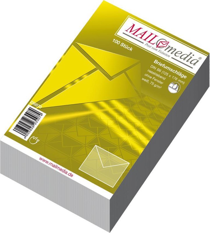 100 BriefumschlÃ¤Ge Din B6 Kuvert 125x176mm