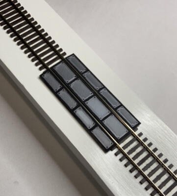 HO Scale 2 Lane Concrete Grade Crossings 3 Piece Set, Model Train, Set of 3