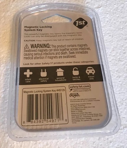 New Safety 1st Magnetic Locking System Key: Extra Key Only #HS129