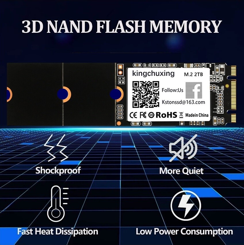 Kingchuxing M.2 NGFF SSD 128GB 256GB 512GB 1TB Solid State Drive Laptop Desktop