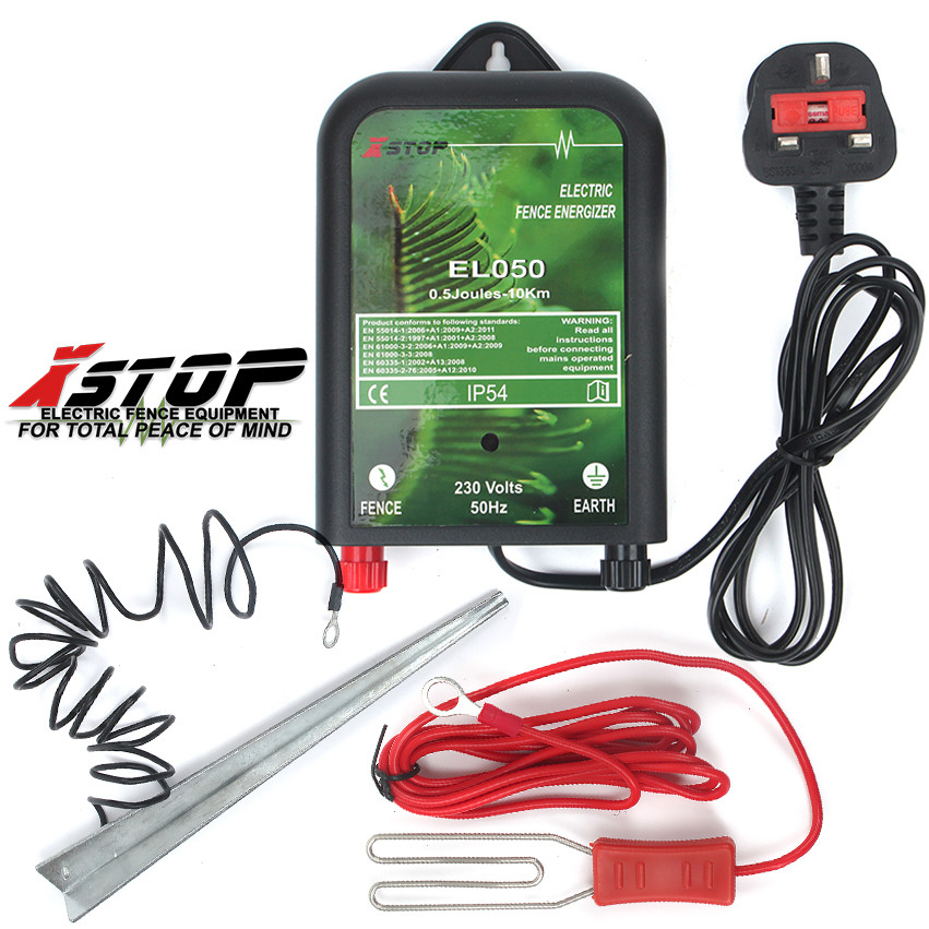 XSTOP Mains Electric Fence Energiser Unit 10km 230v 0.5J Pond CE 1 Year