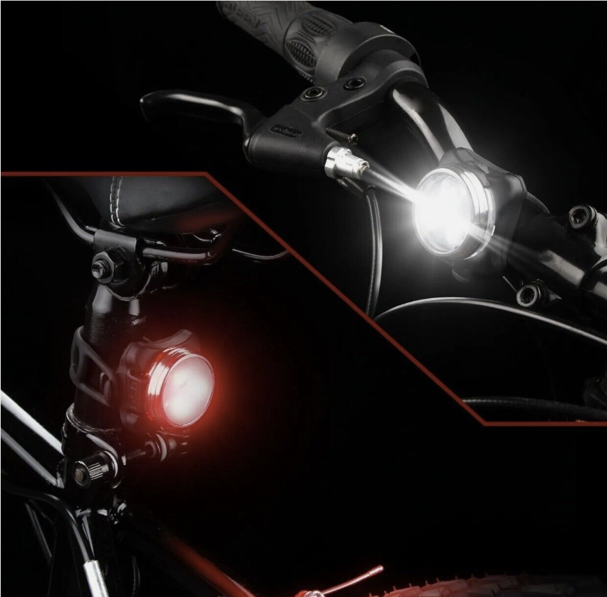 Ascher HJ-030 Rechargeable LED Bike Light Set With USB Cables - New Sealed