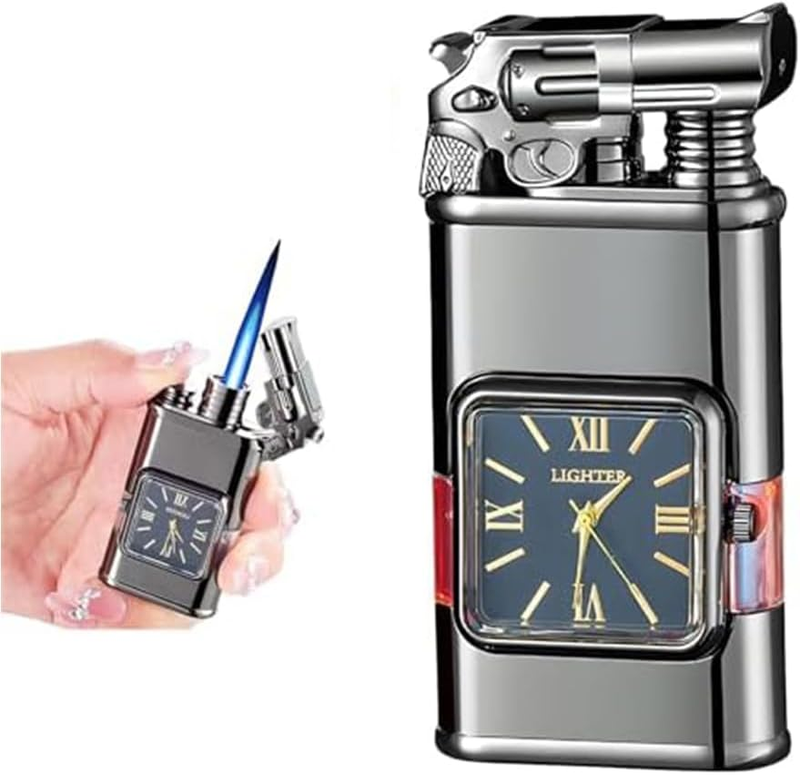 Refillable Torch Lighter, Magic Dual Flame Dragon Lighter with Adjustment Tool,