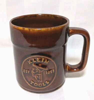 Vintage Klein Tools Brown 125th Anniversary Mug 