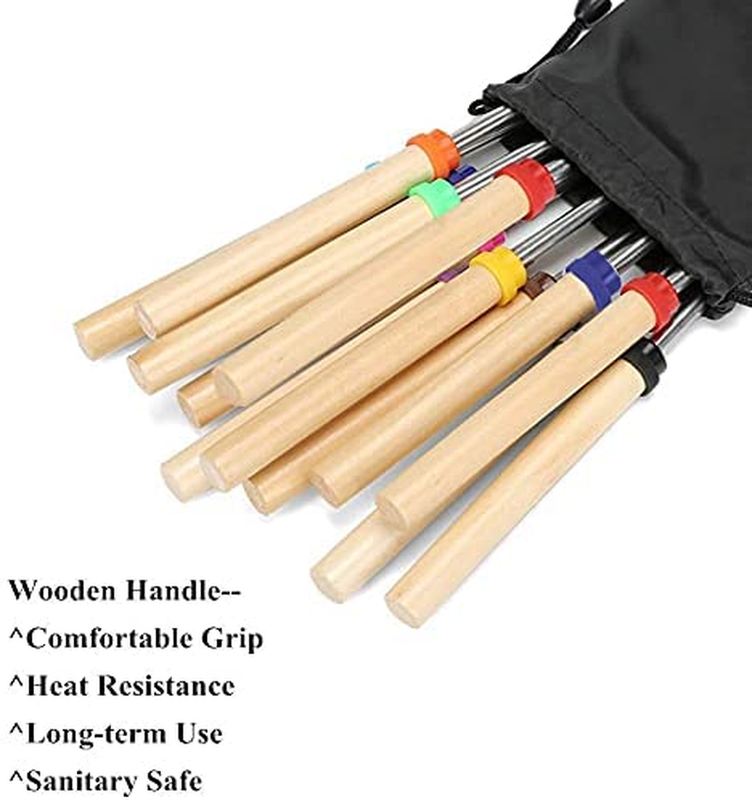 Ajmyonsp Marshmallow Roasting Sticks Smores Stick for Fire Pit - Hot Dog Camp...