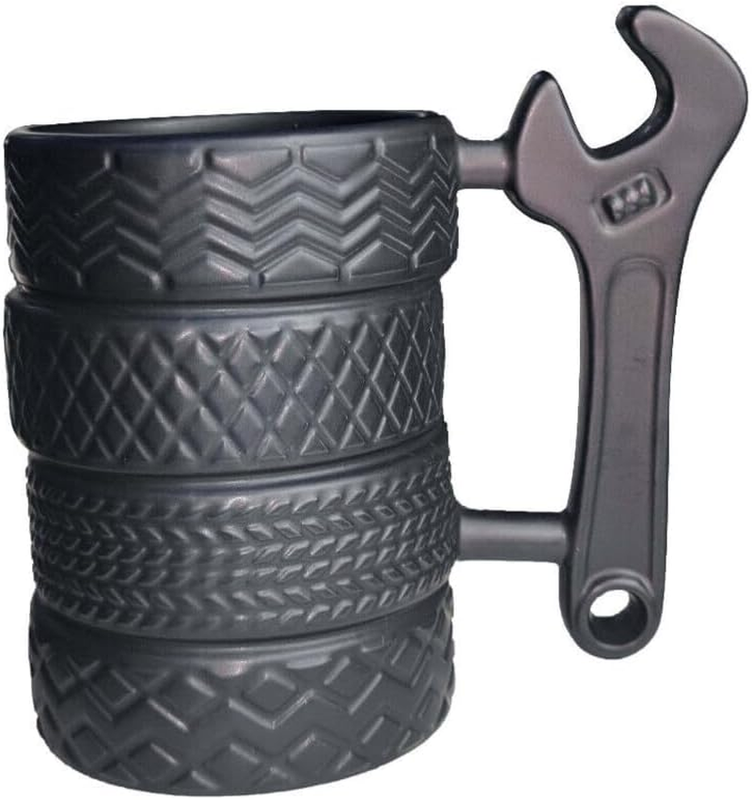 EXIGENT Tire Car Mechanics Ceramic Coffee Tea Cup Mug Collectible 12 OZ (Wrench)