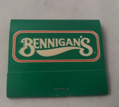 Rare Vintage Bennigan's Restaurant Matchbook-FULL/UNSTRUCK-Excellent!