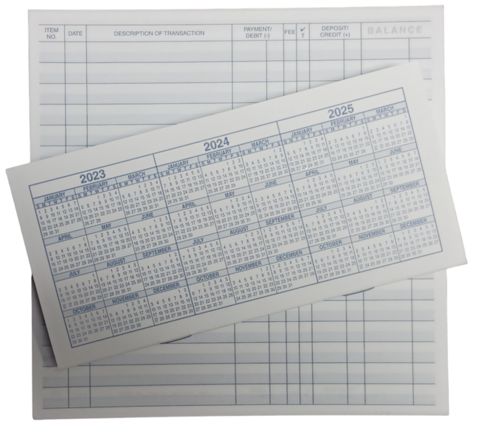 5 Checkbook Transaction Registers 2023 2024 2025 Calendar Check Book Register