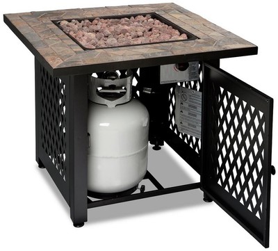 Endless Summer 30 360 Fire View Steel Electronic Ignition Fire Pit Slate Mantel