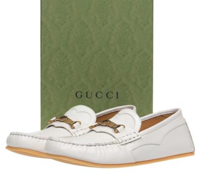 

НОВЫЕ КОЖАНЫЕ МОКАСИНЫ GUCCI MYSTIC 10/США 10,5, Off white