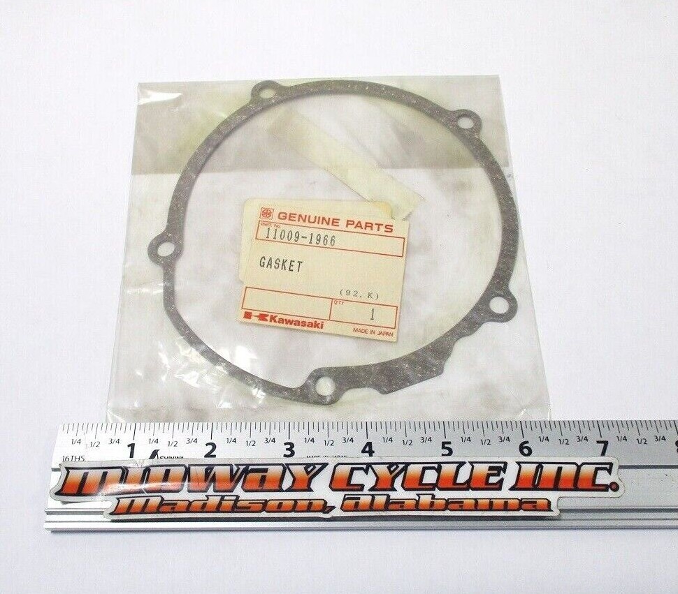 もけ NEW NOS OEM KAWASAKI GENERATOR COVER GASKET 11009-1966 KX125