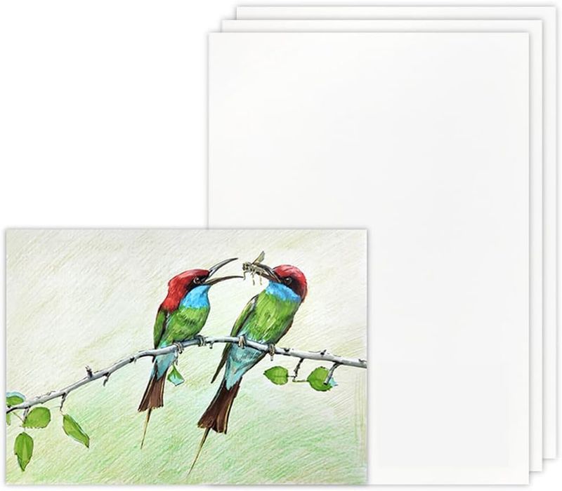 50 Sheets 280Gsm Thick White Cardstock Art Paper, Double Sided Bleedproof, Smoot
