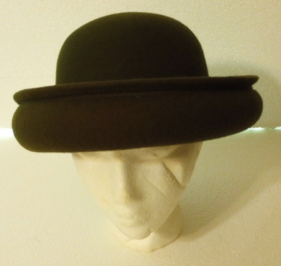  ARLIN USA Made GREEN 100% WOOL Felt WOMEN'S DERBY HAT 