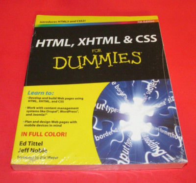 HTML, XHTML and CSS For Dummies by Tittel, Ed , paperback