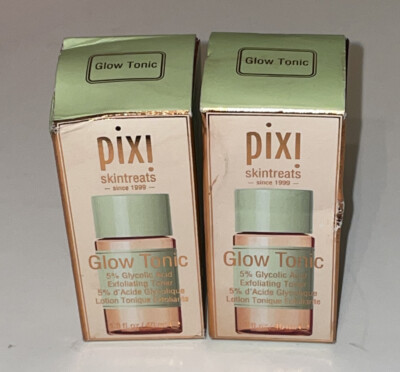 2 - PIXI Skintreats GLOW TONIC 1.3oz Exfoliating TONER 5% Glycolic NIB
