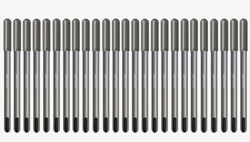 Pentonic Ballpoint Pens 1.0 mm Black Ink 25 Count Medium Tip W...