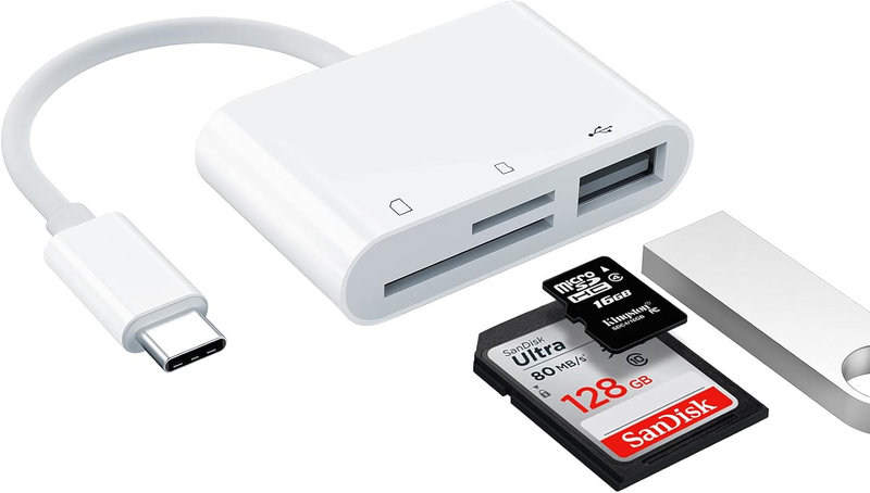 USB C SD Card Reader Adapter, USB 3.0 Type C Micro SD TF Card Reader Adapter, 3