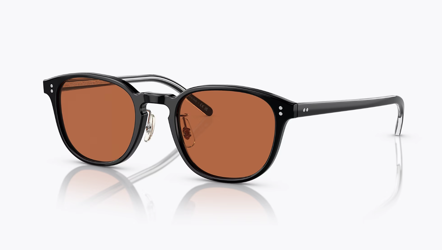 Pre-owned Oliver Peoples Fairmont 49mm Sun In Black/persimmon Msrp$546 Mcconaughey's Fav In Orange