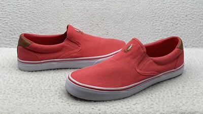 Polo Ralph Lauren Thompson Slip On Shoes Mens 11.5 D Washed Red Pony Logo Preppy