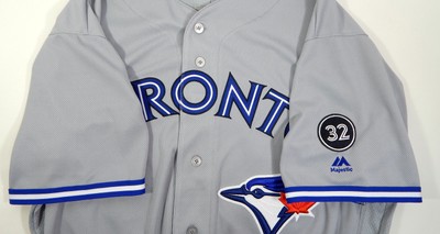 2018 Toronto Blue Jays Aaron Loup #62 Game Issued Grey Jersey 32 Patch