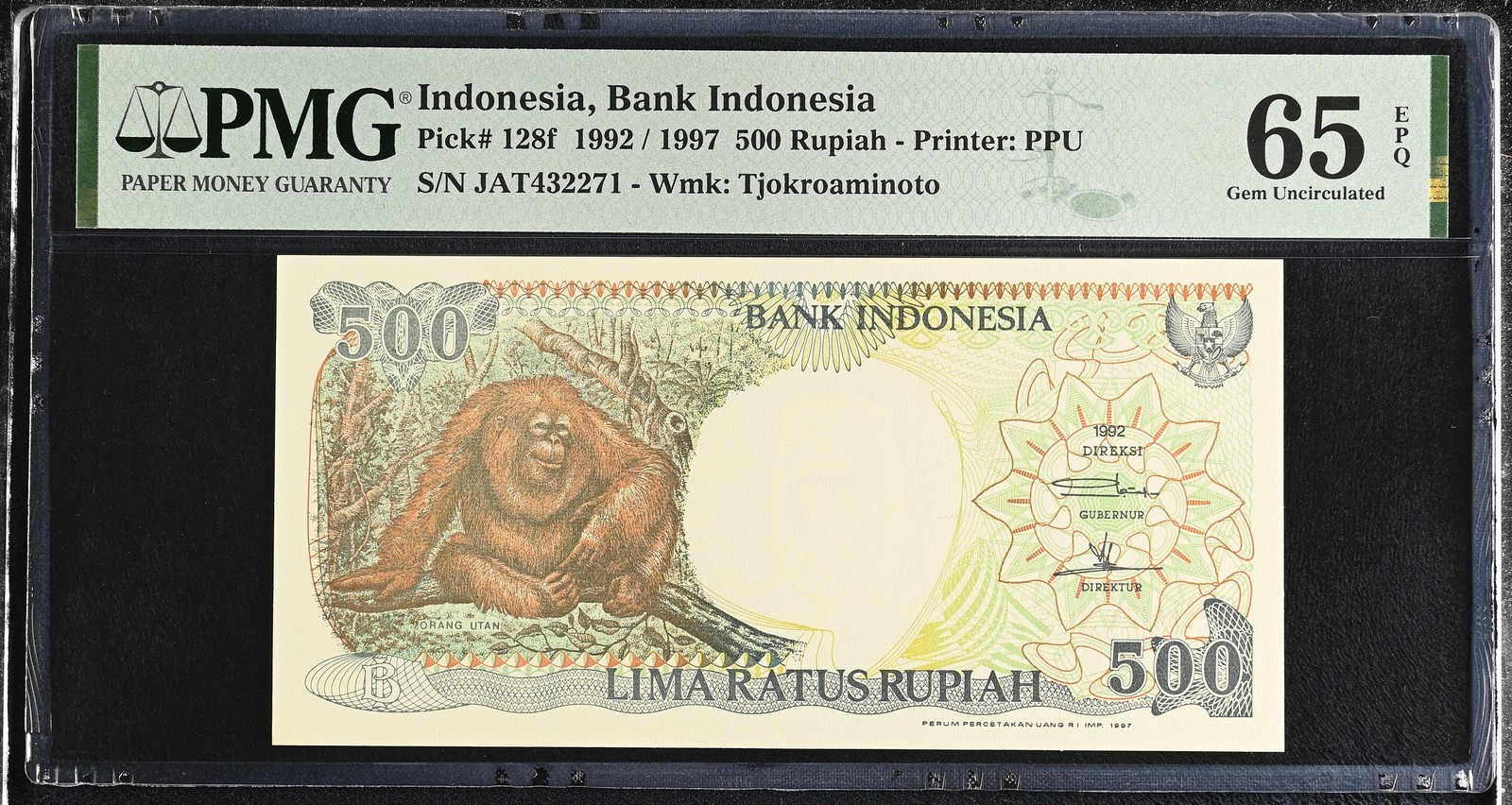 Indonesia 500 Rupiah 1992/1997 P 128 f Gem UNC PMG 65 EPQ