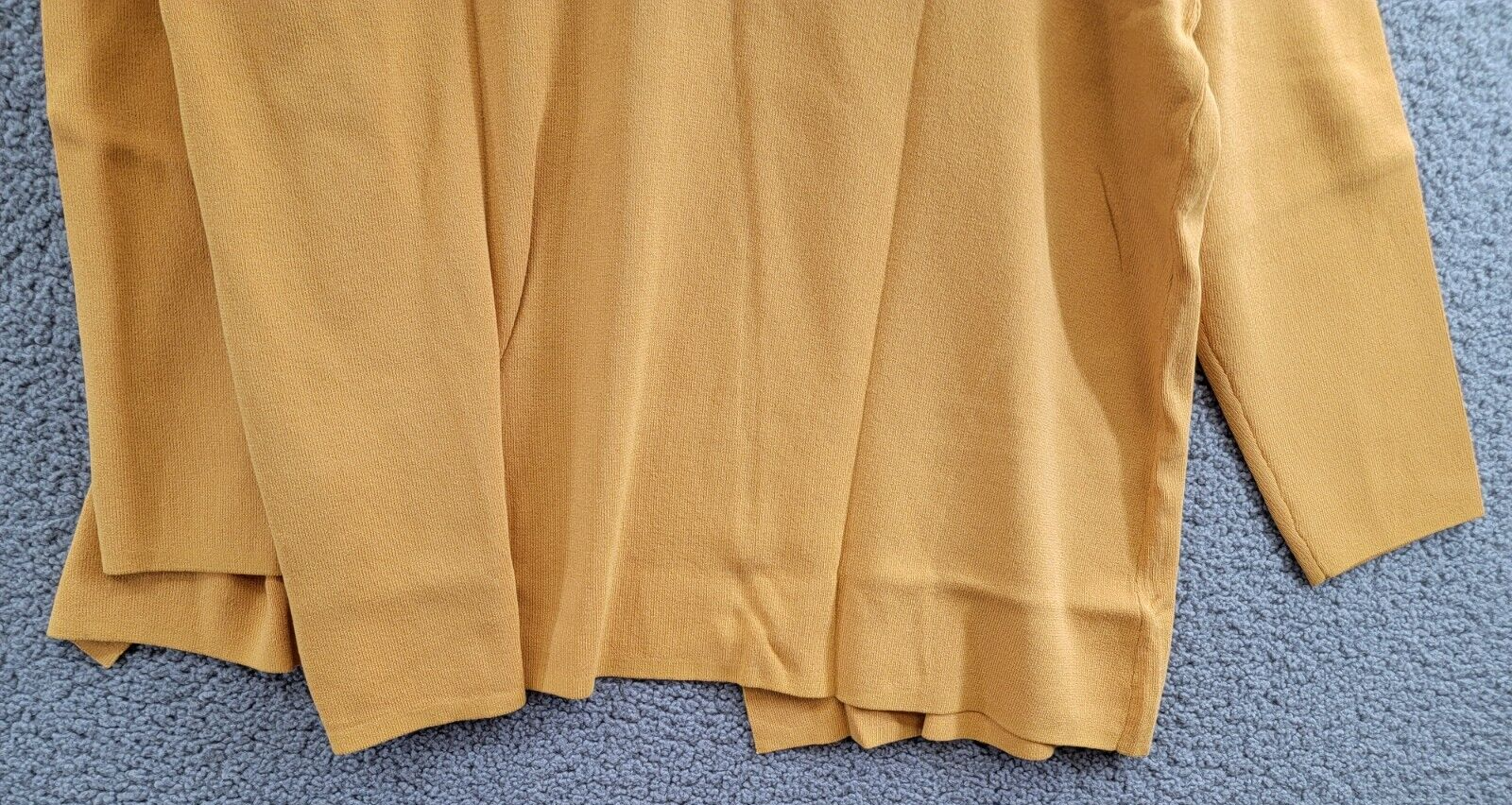 Kasper Open-Front Long-Sleeve Sweater Women's Large Gold Signature Solid - Picture 15 of 17