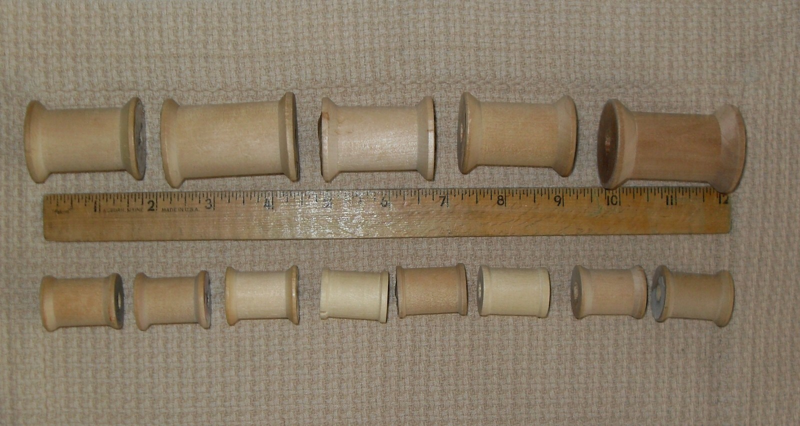 Lot 36 Vintage Wood Spools Empty NO Thread Labels Missing or Torn