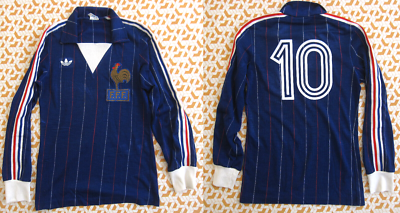 Maillot EQUIPE DE FRANCE Adidas Ventex 10 Platini Vintage Jersey 10 ans