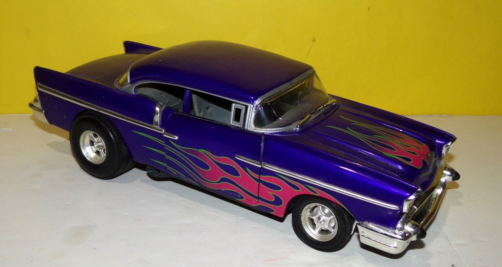 Hot Wheels Collectors Showcase 1957 Chevy Purple W/ Flames